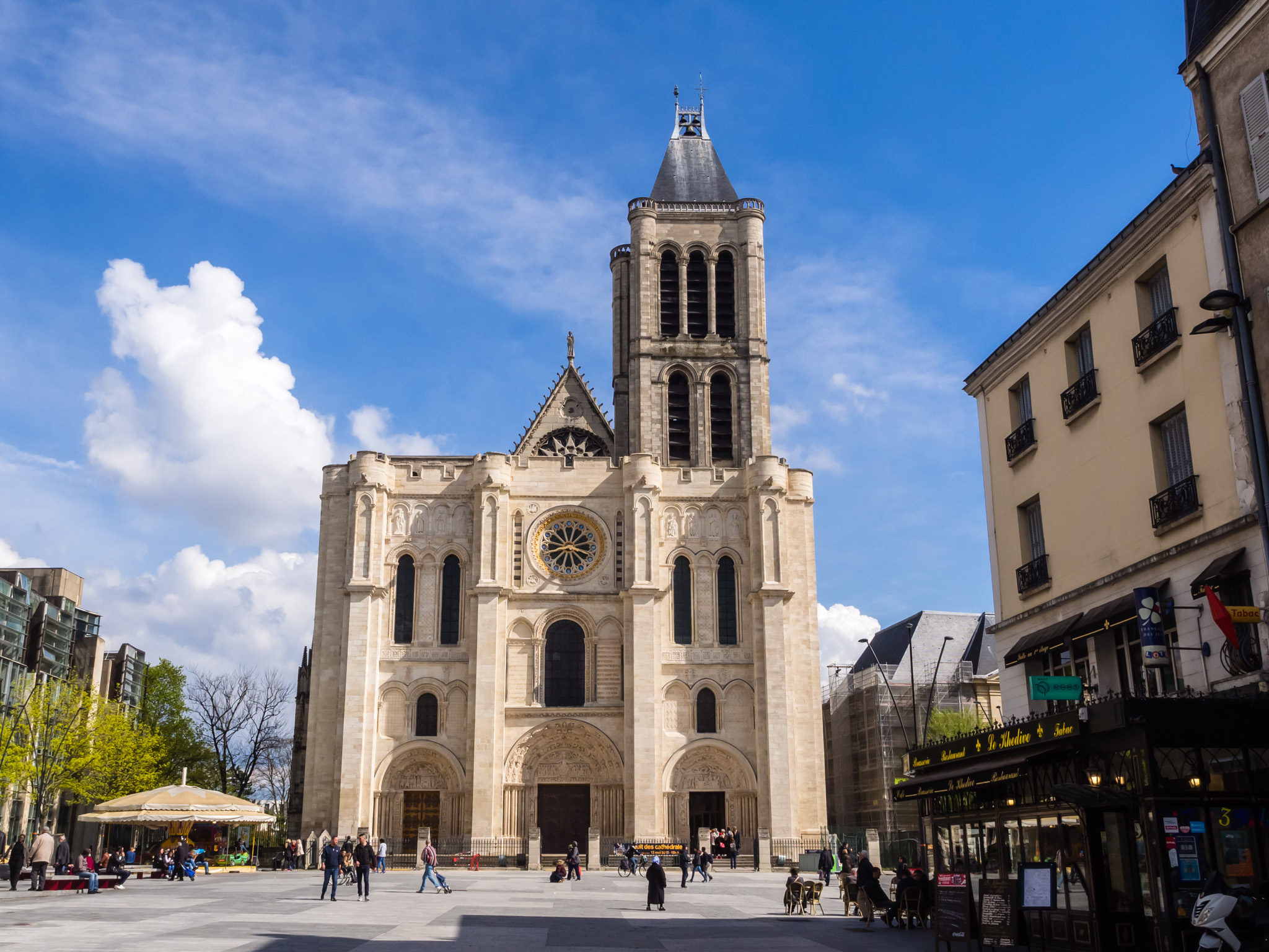 west facade of saint denis basilica cathedral